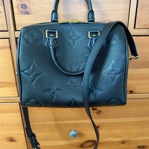 Louis Vuitton Speedy 25 Bandouliere in Monogram Empreinte Noir
